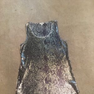 Unique sequins tank top